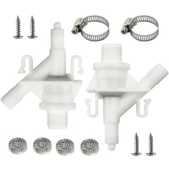 Funmit RV toilet valve water valve replacement showing secure seal and compatibility