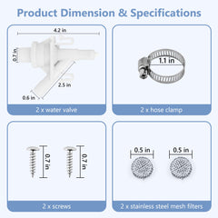 Funmit valve screws and mesh filters kit for durable maintenance