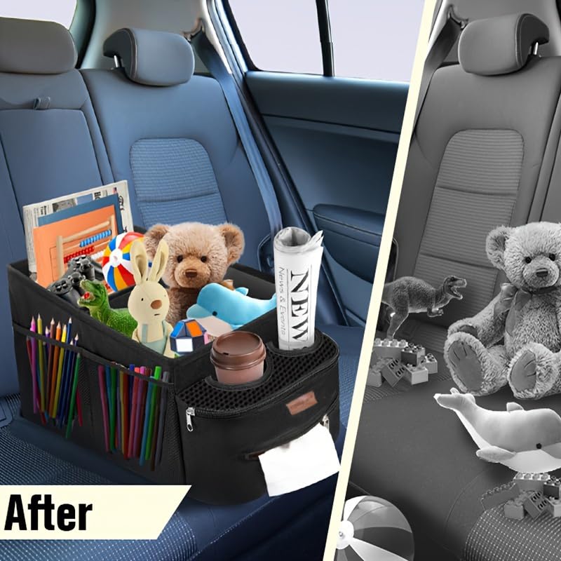 FUNNy elf non-slip base keeps the organizer steady on car seats.