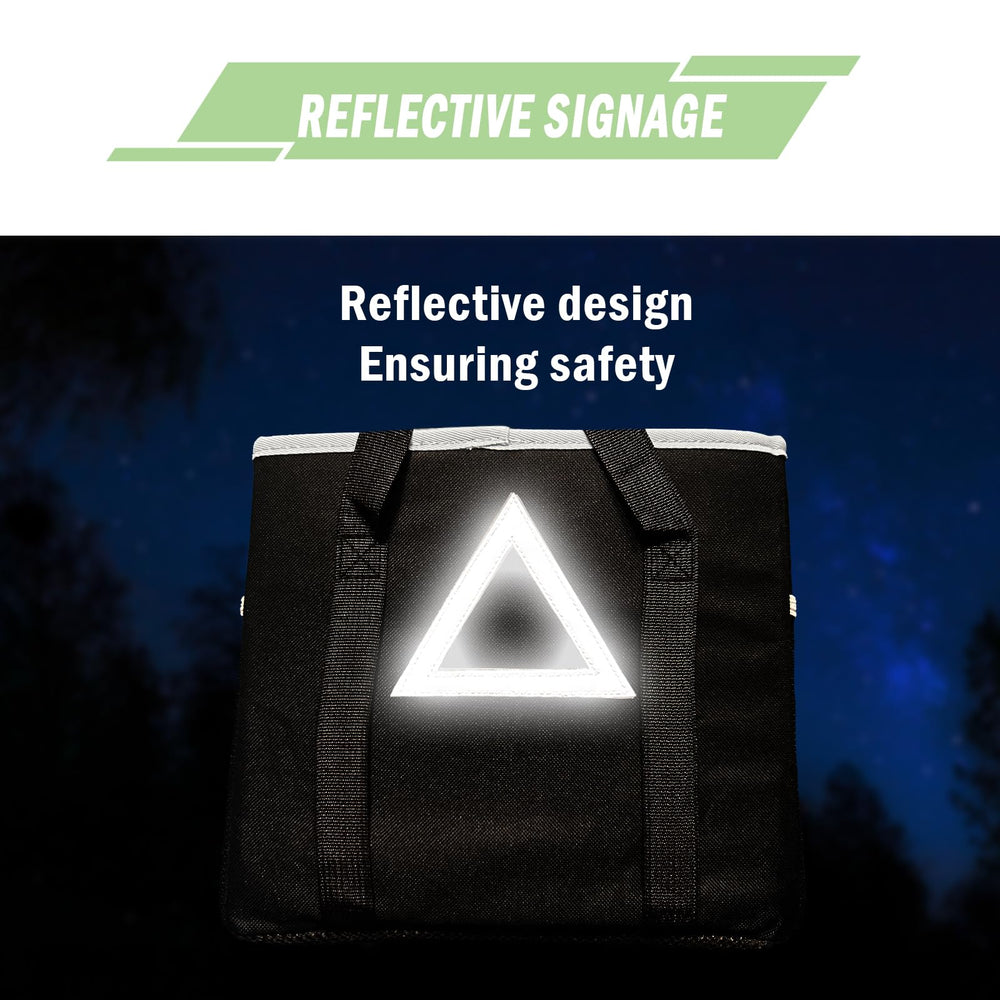 FUNNy elf car seat organizer folded compactly for storage under a seat