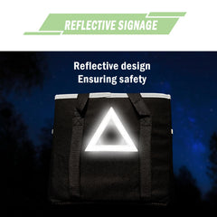 FUNNy elf car seat organizer folded compactly for storage under a seat