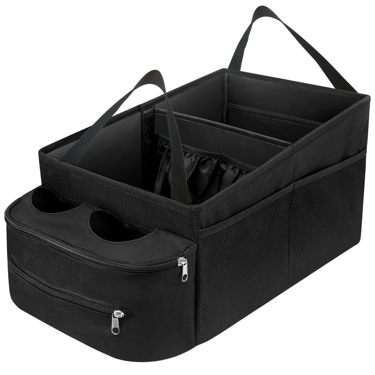FUNNy elf passenger-seat organizer front view with convenient storage for essentials