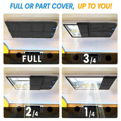 Funomo universal-fit skylight shade compatible with many RV skylights