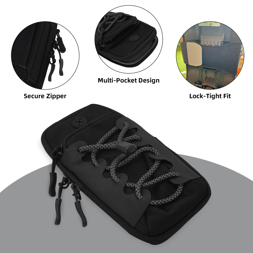 Funparts rugged stitching highlights long-lasting durability on a dirt ride