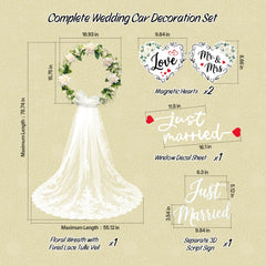 Funtinshdy 3D Just Married sign offers flexible styling options