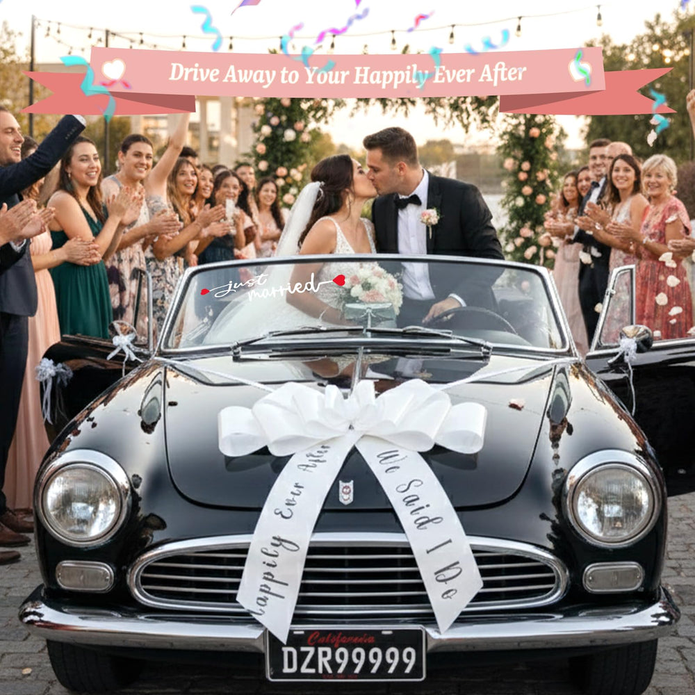 Funtinshdy door-handle bows add elegant flair to vehicle entrances.