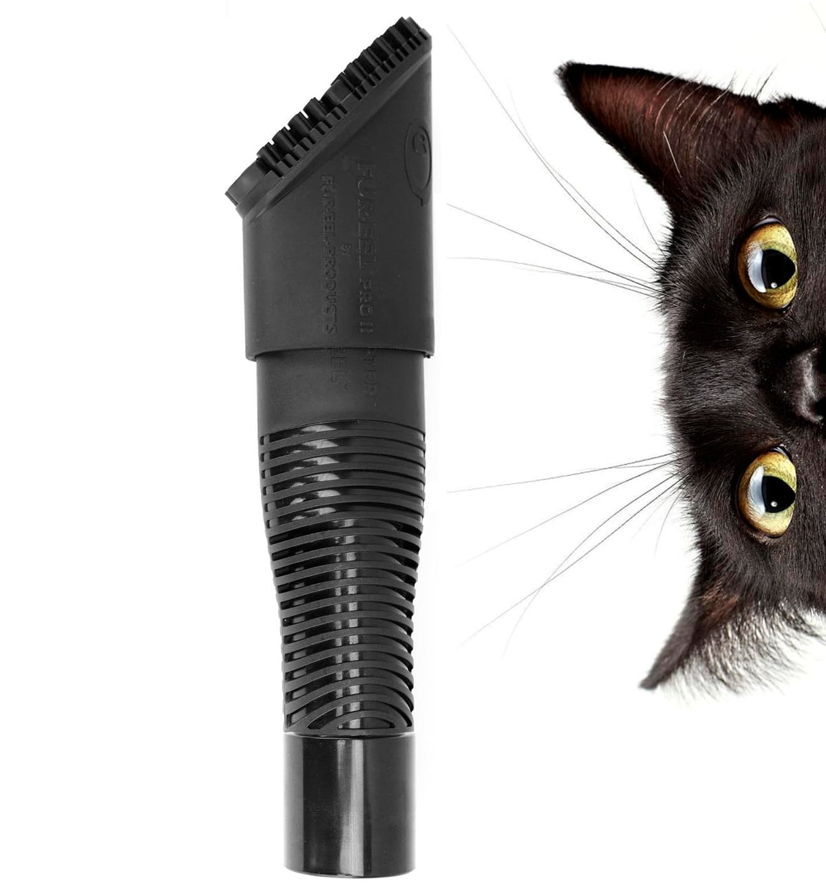 FUR-EEL Pro 2.0 combo hair removal tool removing pet hair from car seats with ease
