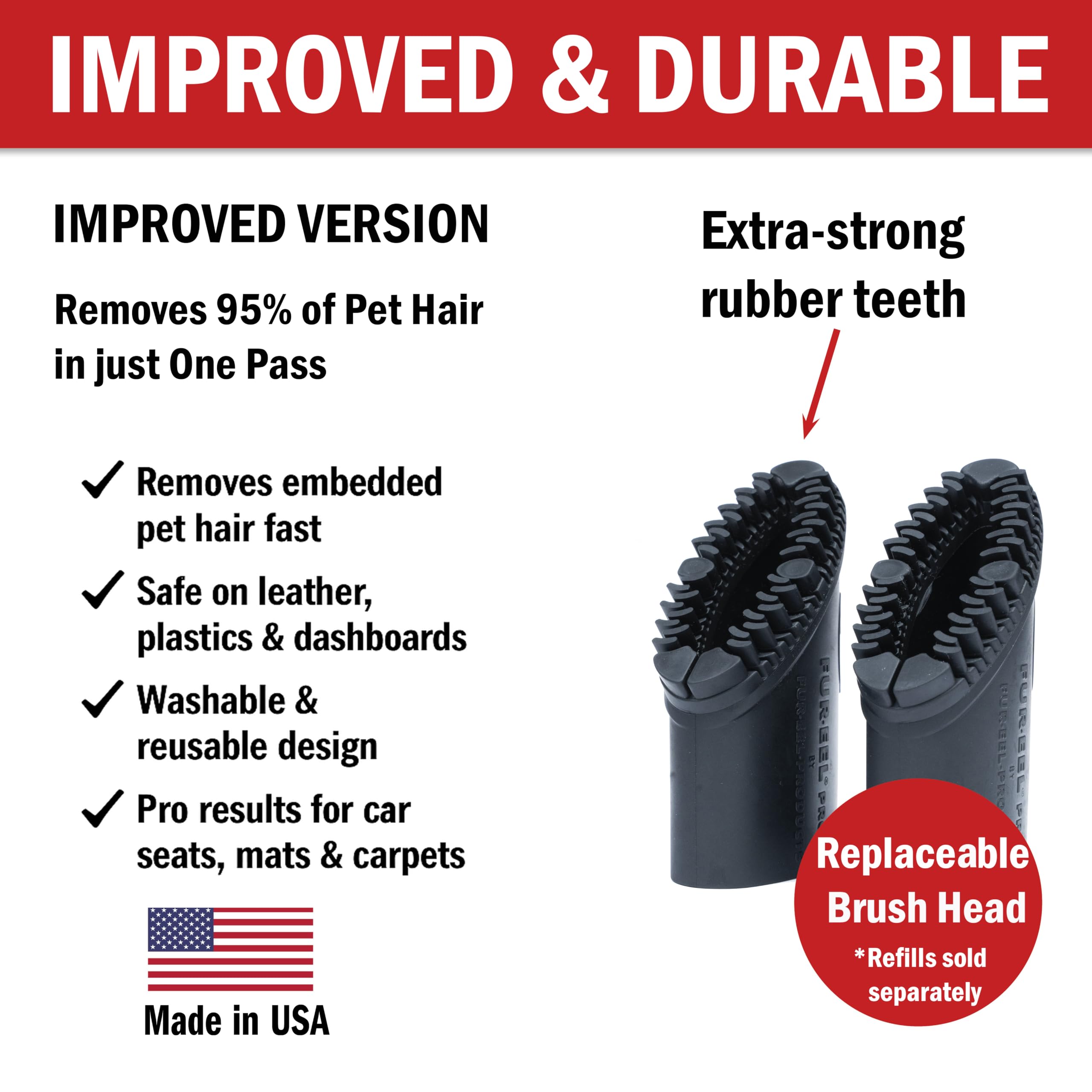 FUR-EEL Pro 2.0 no-clog airflow keeps suction strong