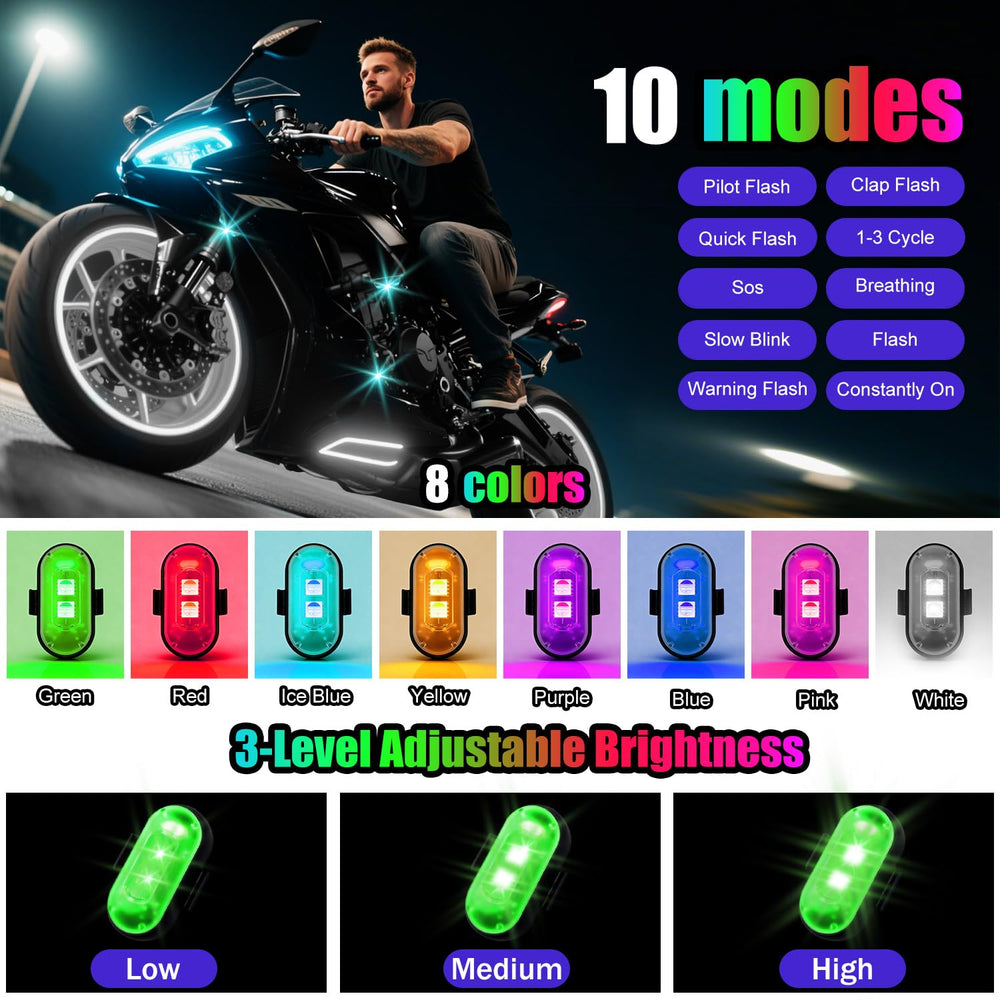 Furlerkam wireless LED lights show 8 colors on exterior for mood lighting