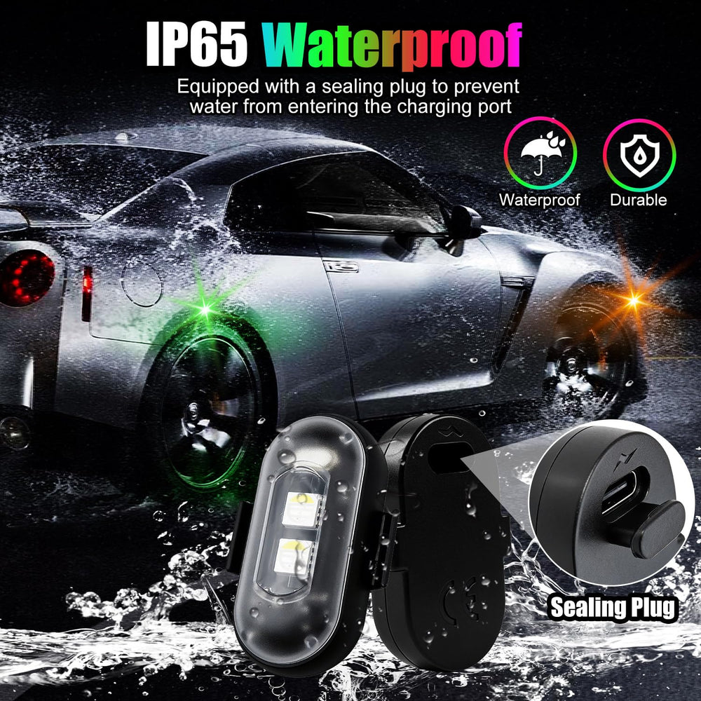 Furlerkam wireless LED lights IP65 waterproof construction withstands rain and mud