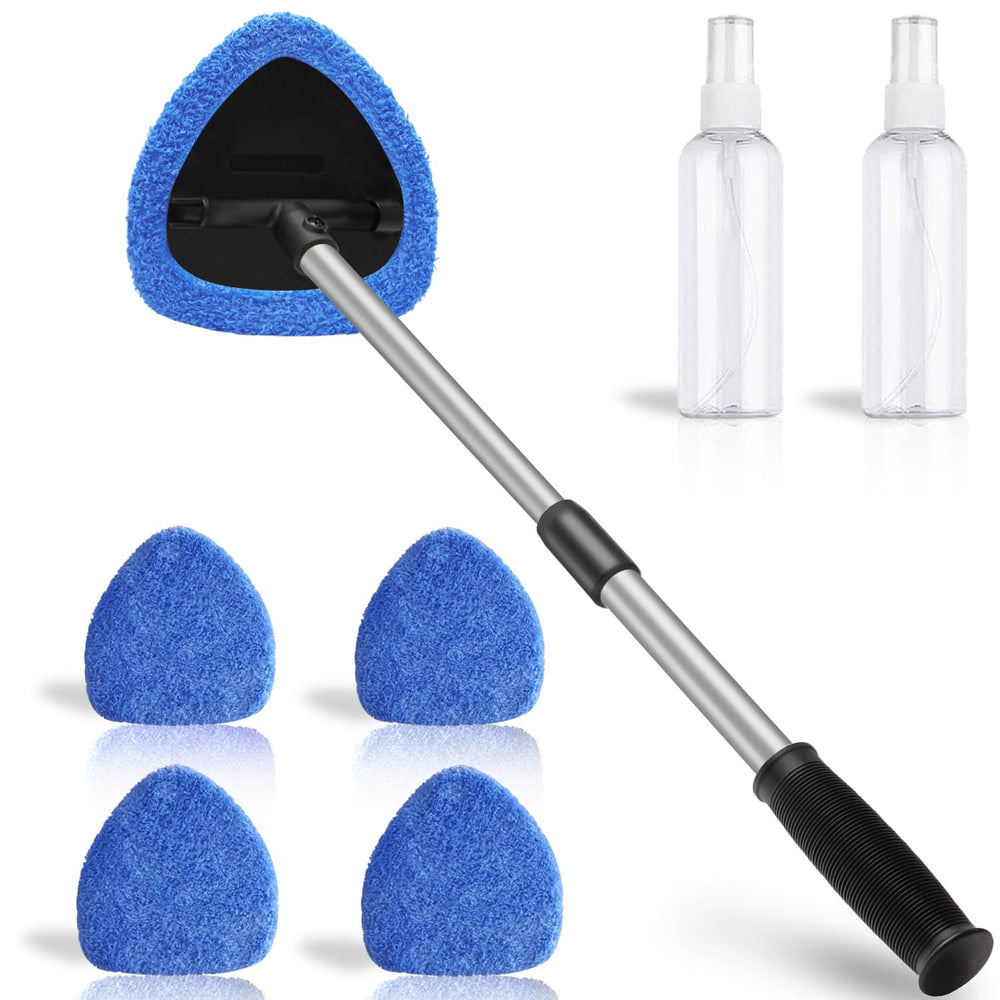 FurnisHIQ windshield cleaner with 25.5-inch extended reach reaches far edges.