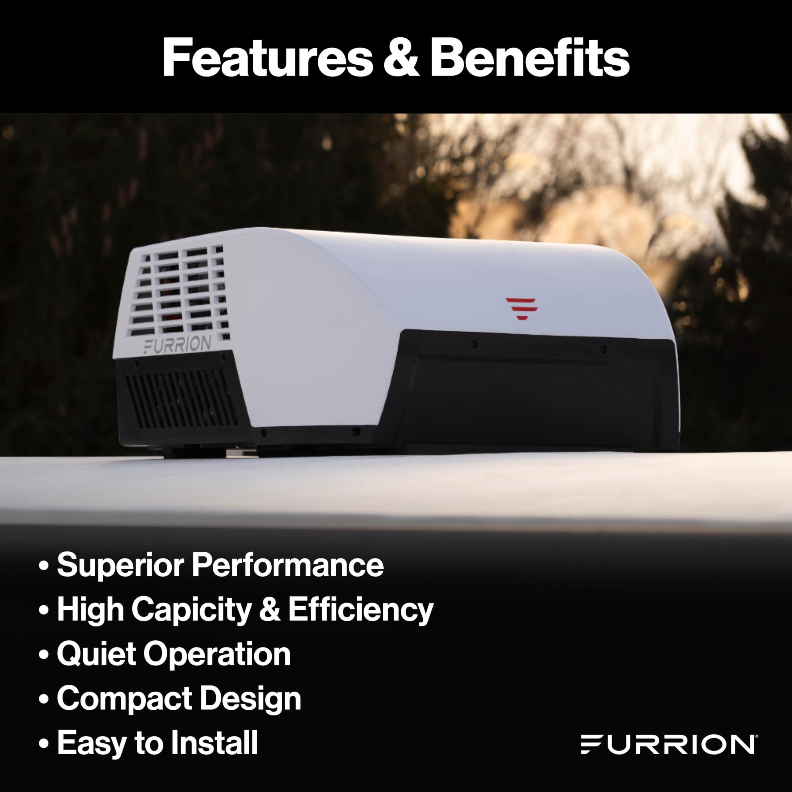 Furrion Chill Cube 18K side view highlighting ducted compatibility.