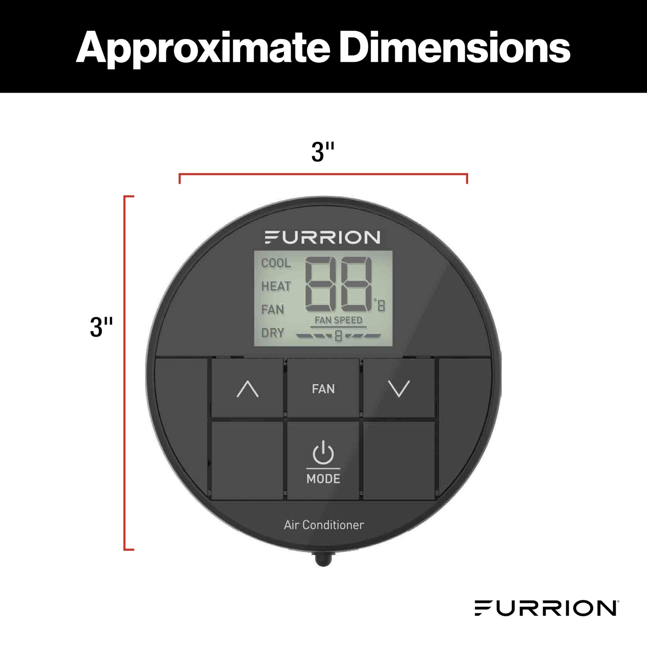 Furrion Chill HE thermostat wall control backlit LCD display for easy reading