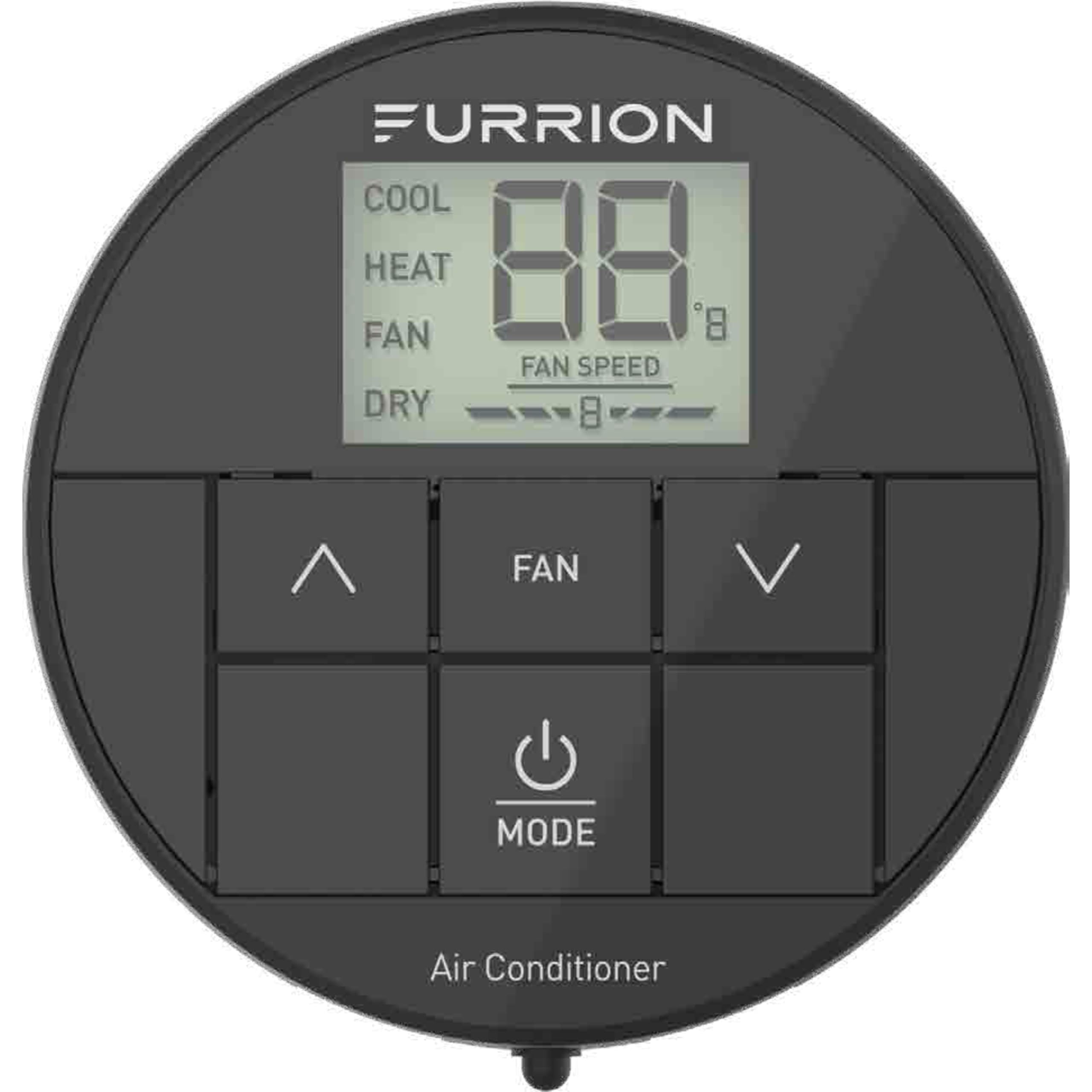 Furrion Chill HE thermostat wall control front view showing compact design for RVs