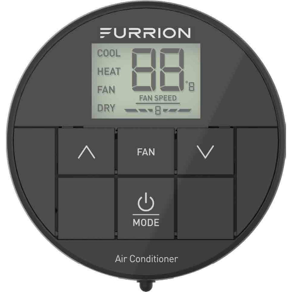Furrion Chill HE thermostat wall control front view showing compact design for RVs