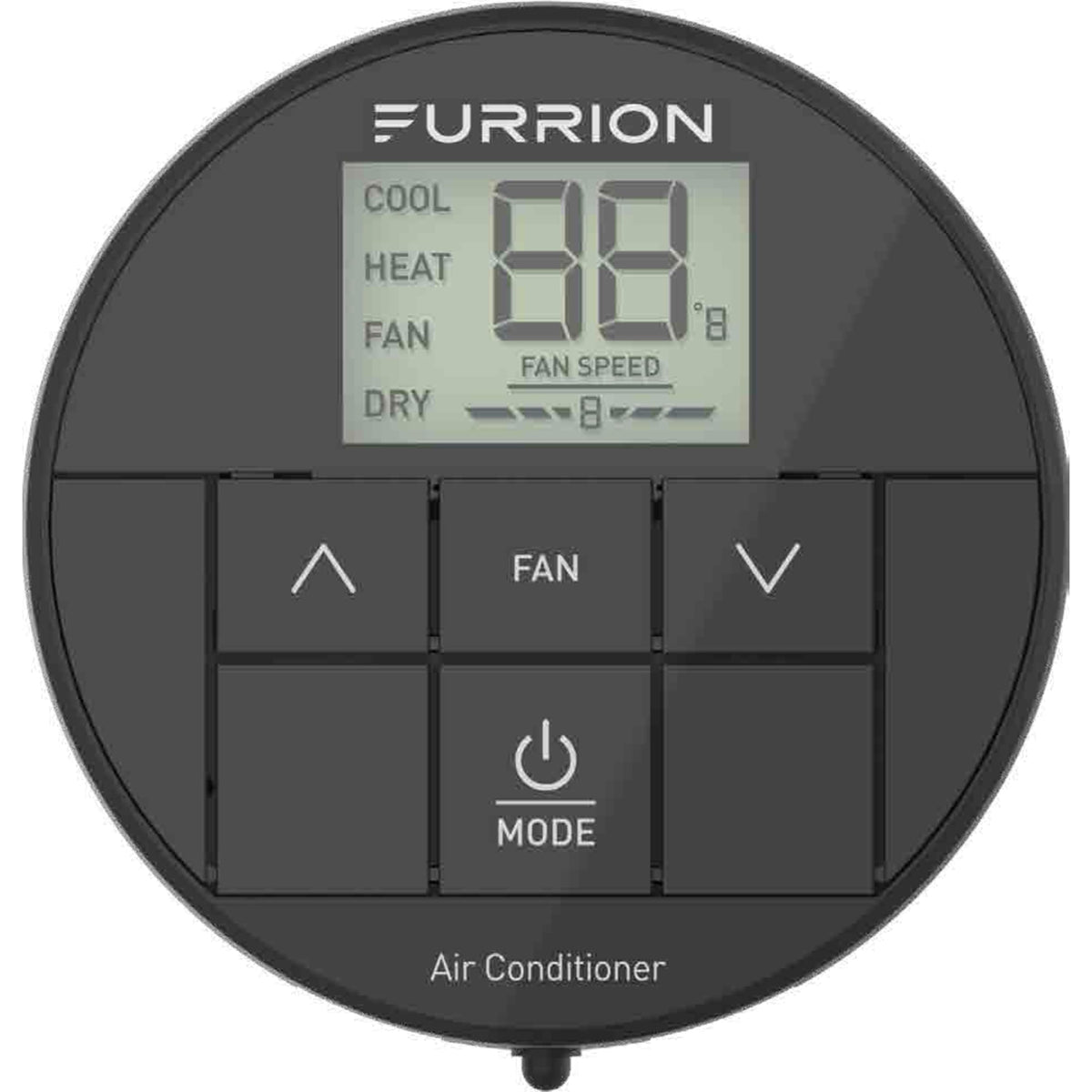 Furrion Chill HE thermostat wall control front view showing compact design for RVs