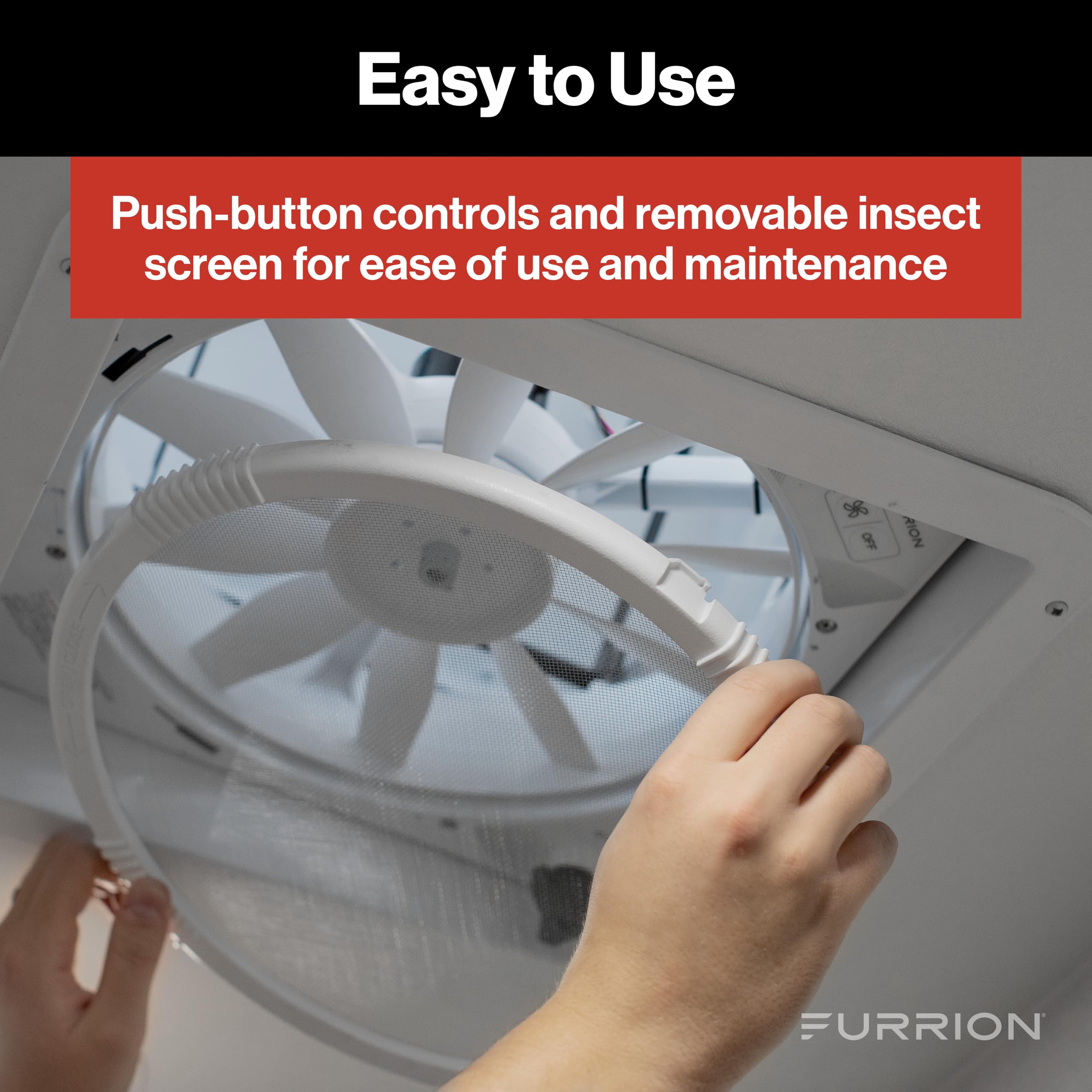 Open lid provides maximum exhaust when parked in warm climates.
