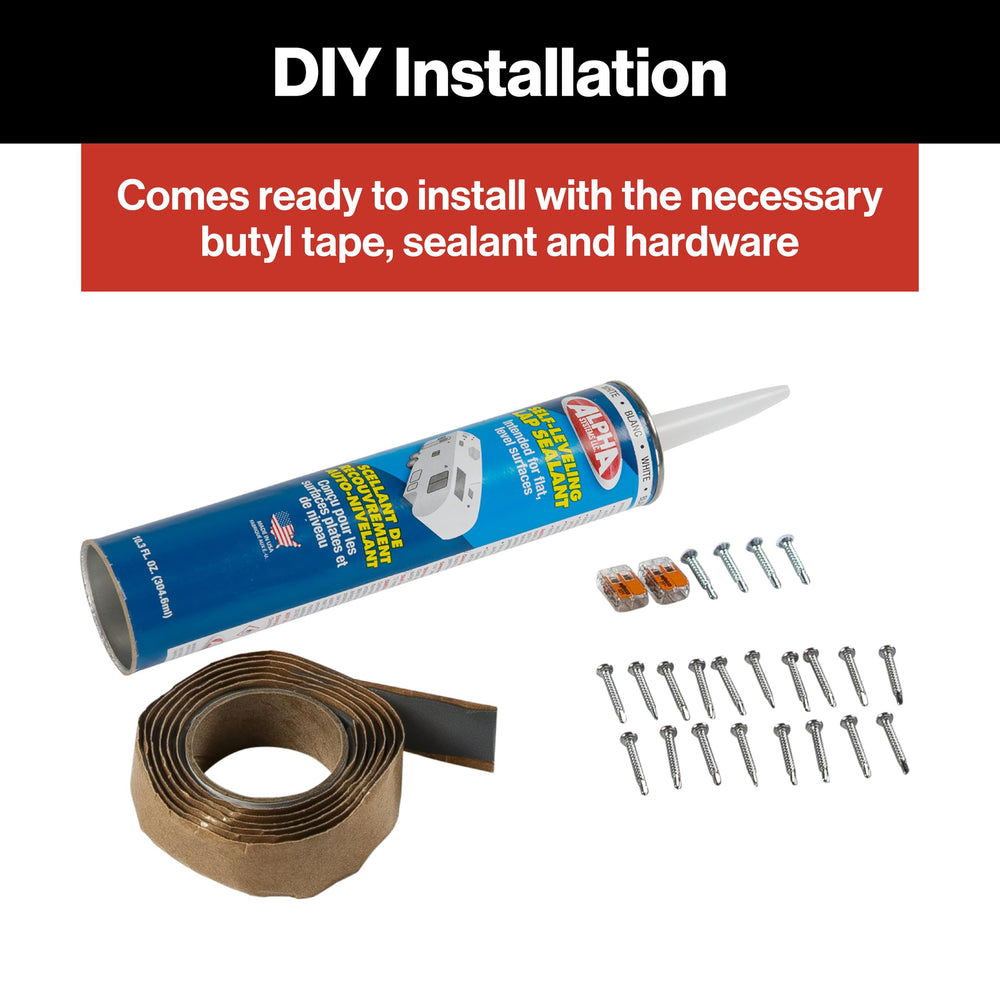 Furrion removable insect screen for easy cleaning and maintenance.