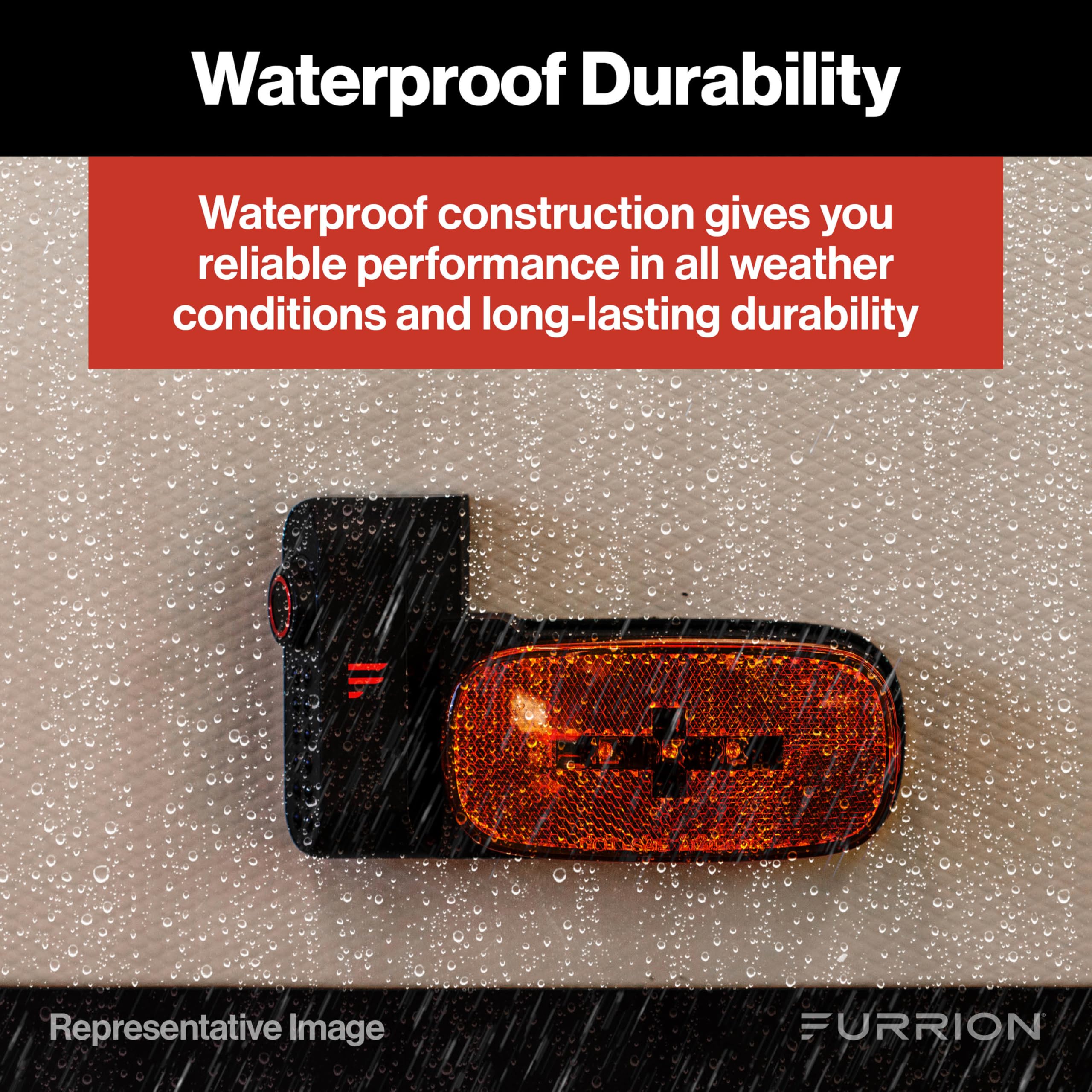 Furrion Vision S+ built-in marker lights boost road visibility.