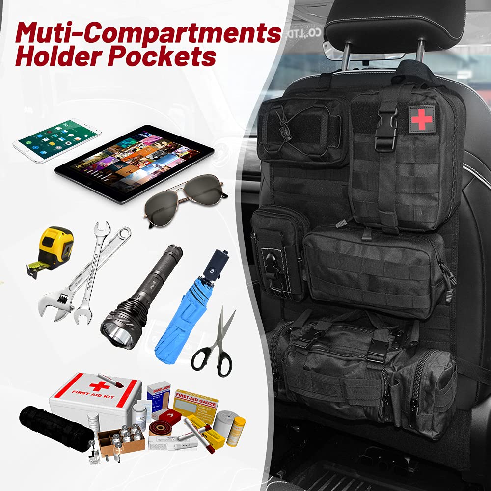FURYENGRAVER phone pouch on back-seat organizer for easy access