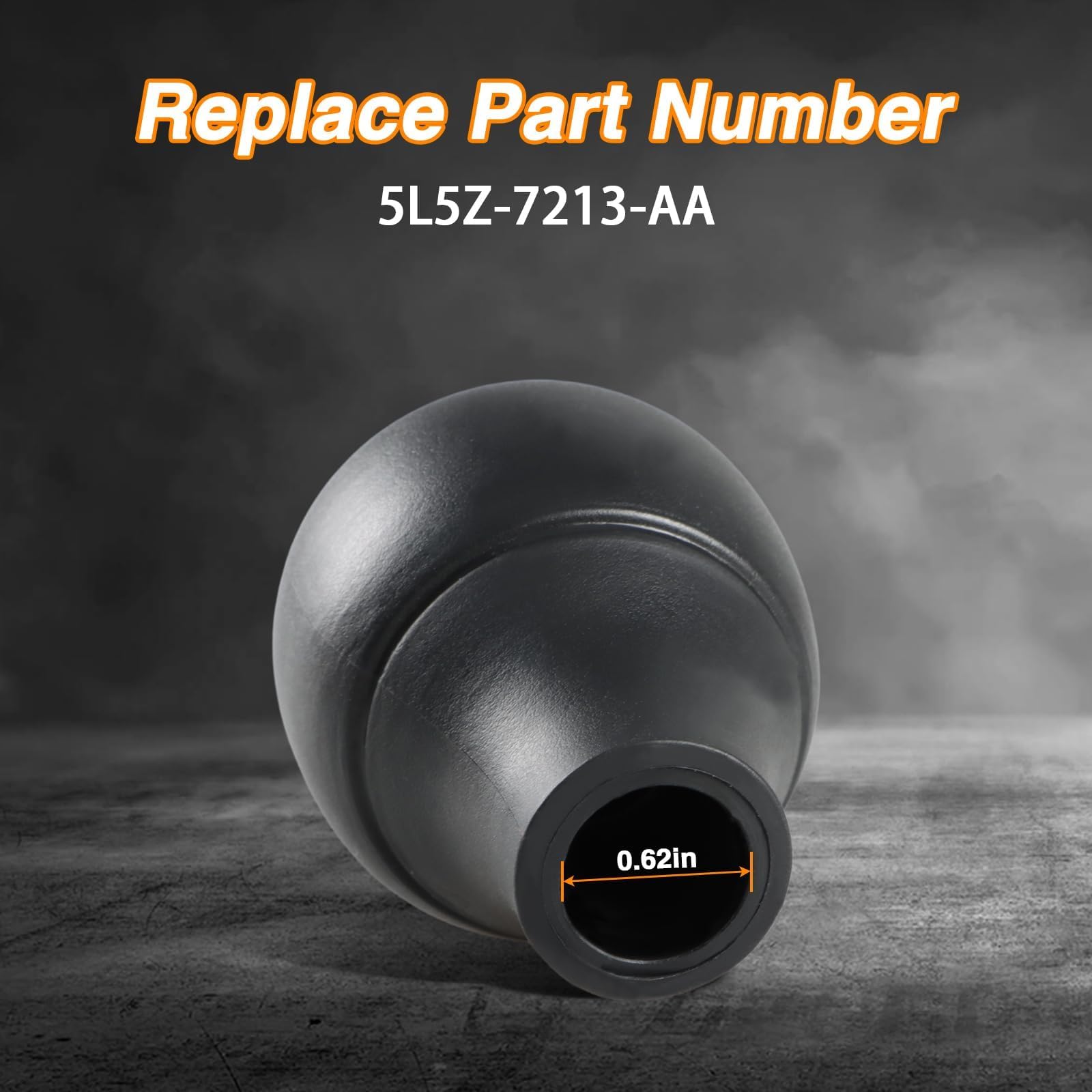 FUSCH 5-Speed shift knob close-up reveals textured grip and durable finish.
