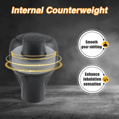 FUSCH 5-Speed shift knob in hand demonstrates compact, balanced weight.