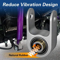 FUSCH rear shock extensions with bushings reduce vibrations for smoother rides