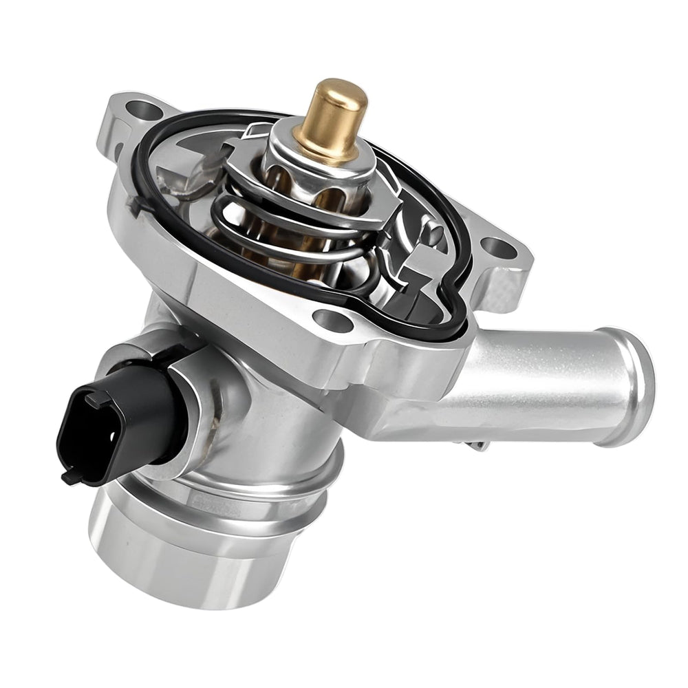 FUSCH aluminum thermostat housing for Chevy Cruze maintains ideal engine temperature.