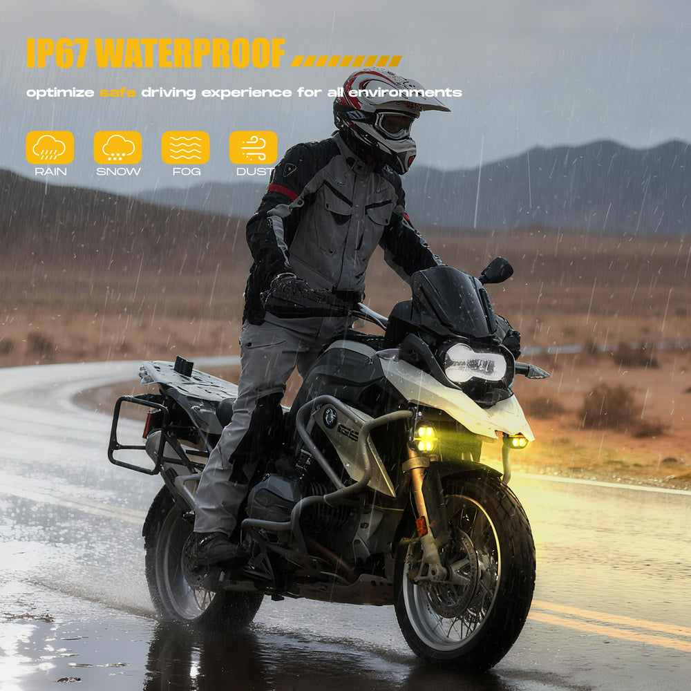 Future Eyes DRL and strobe features activated for daytime visibility and alerts