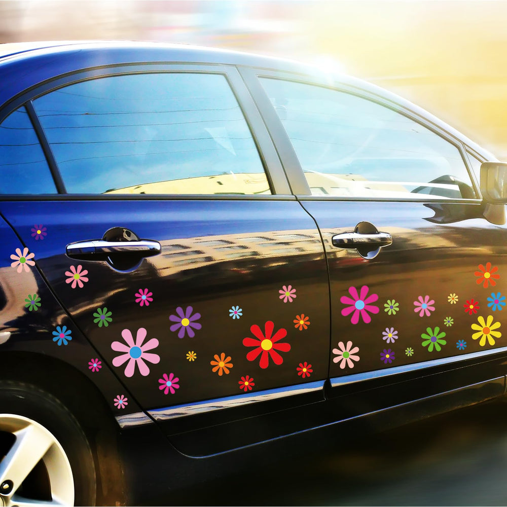 Fuutreo vinyl daisies cling to surfaces with durable, waterproof finish