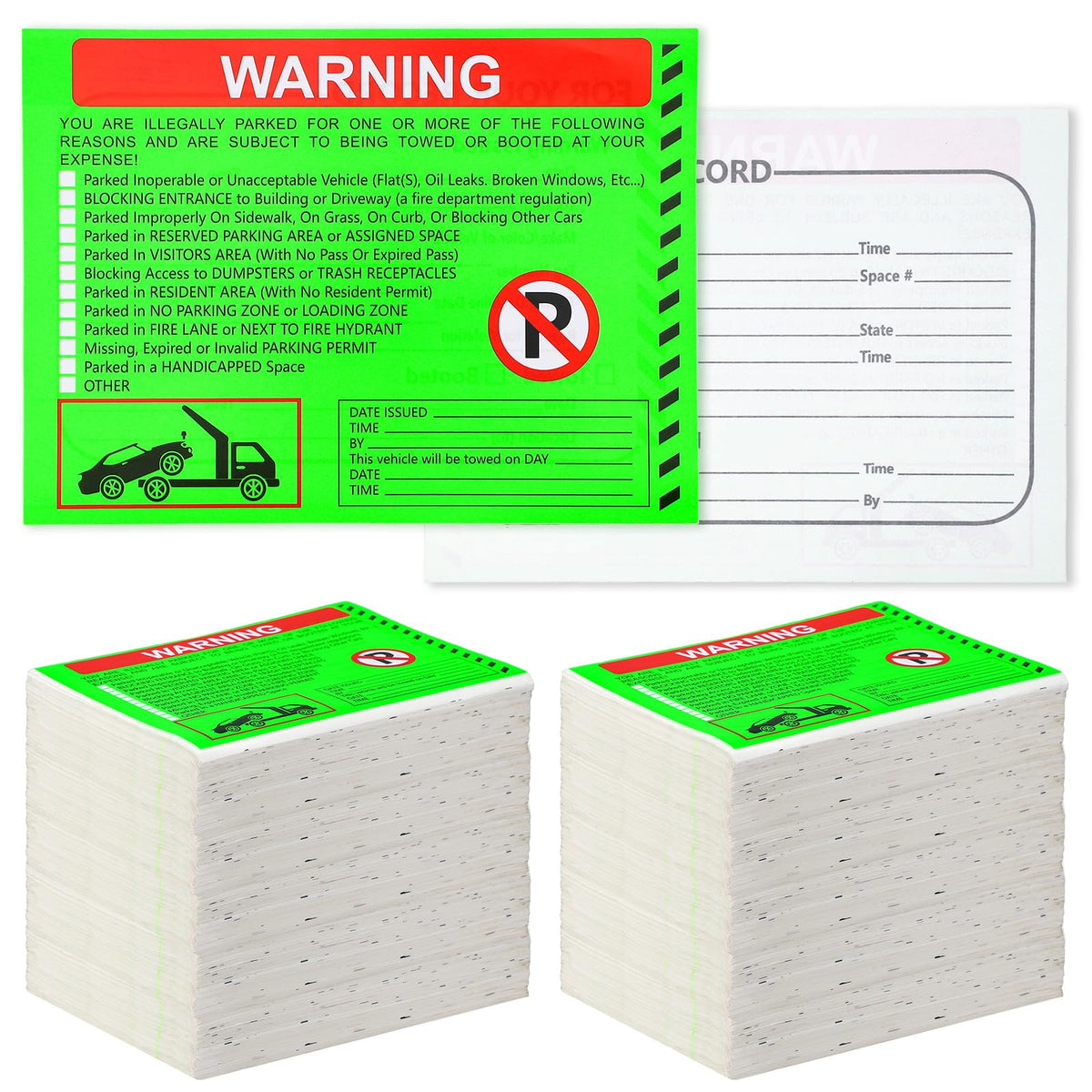 Fuyoooo parking violation sticker on windshield for clear no parking notification