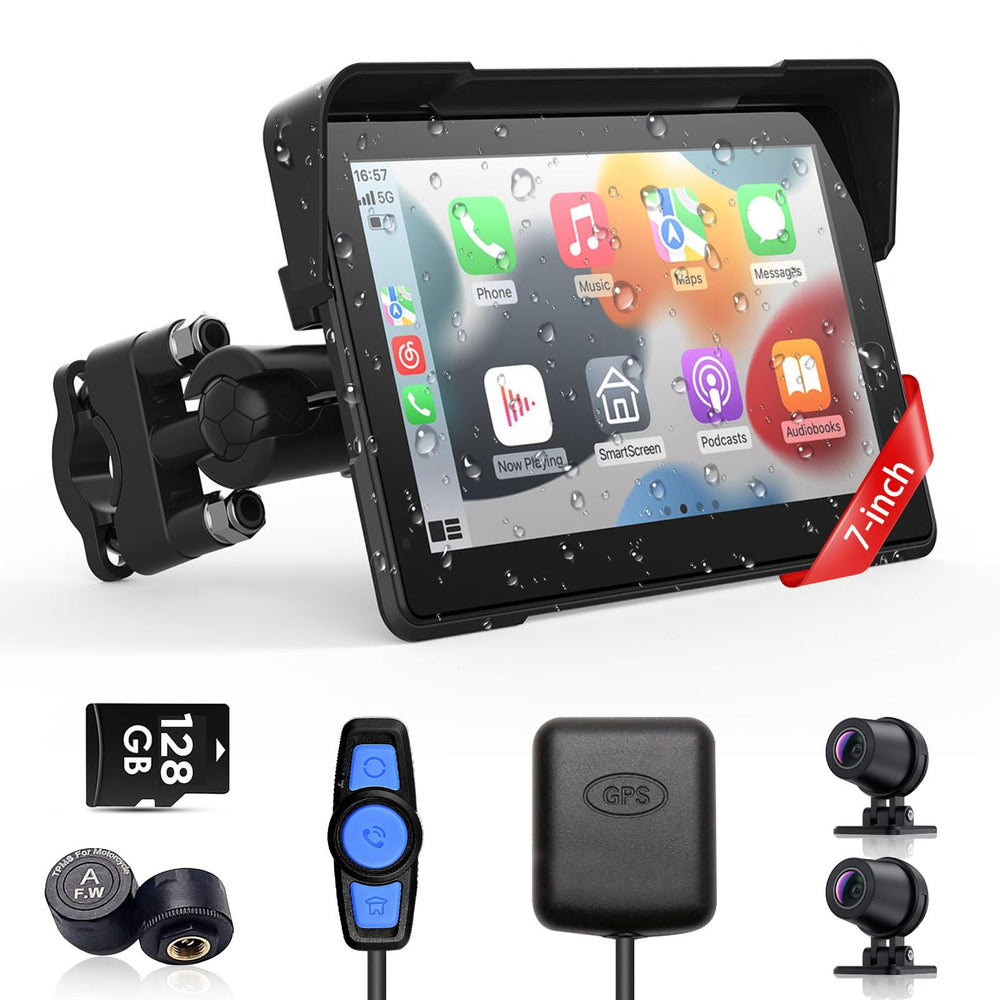 Fuyuadas wireless CarPlay and Android Auto on a 7-inch display for safer rides.