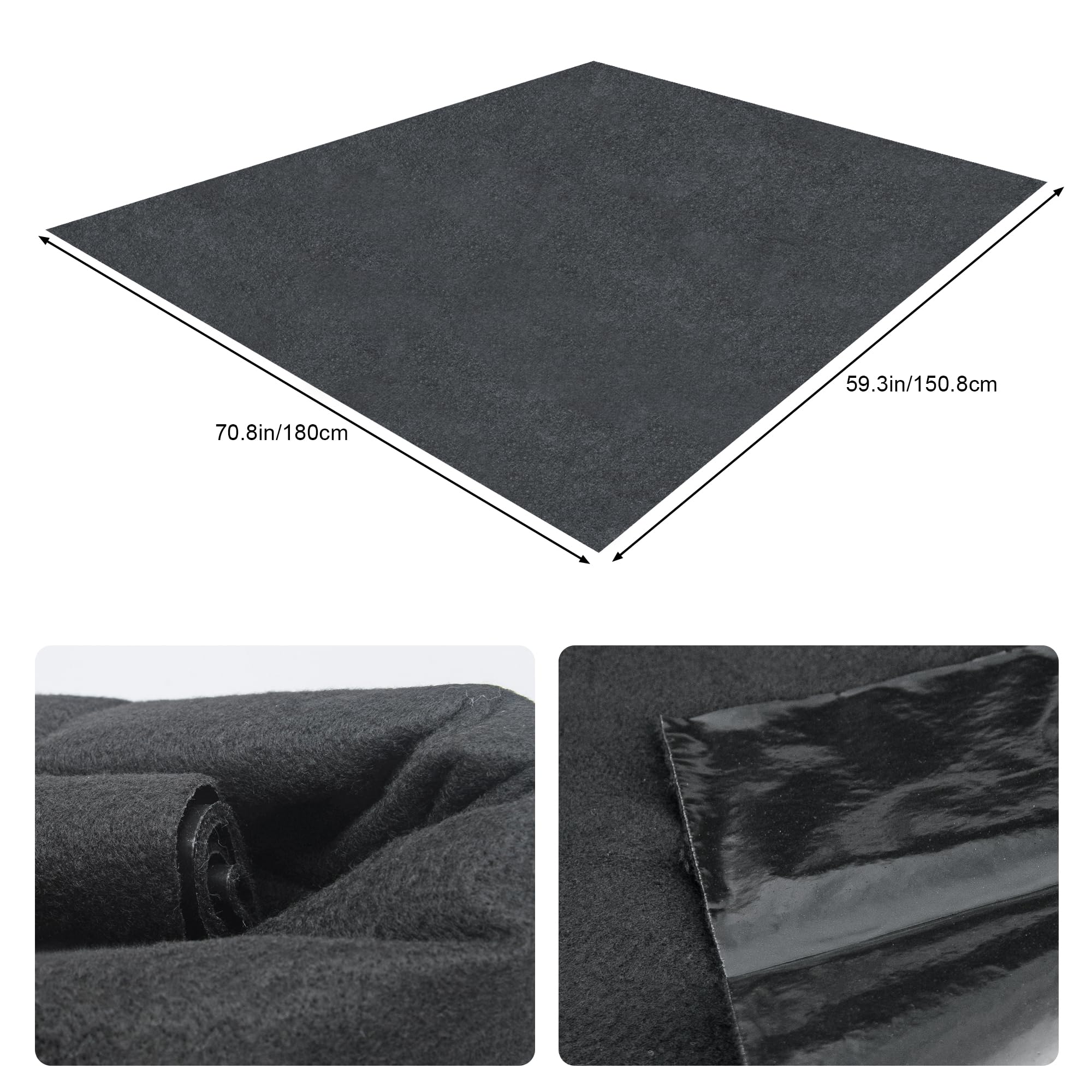 FUZEWANLI garage floor mat with waterproof backing prevents liquid penetration.