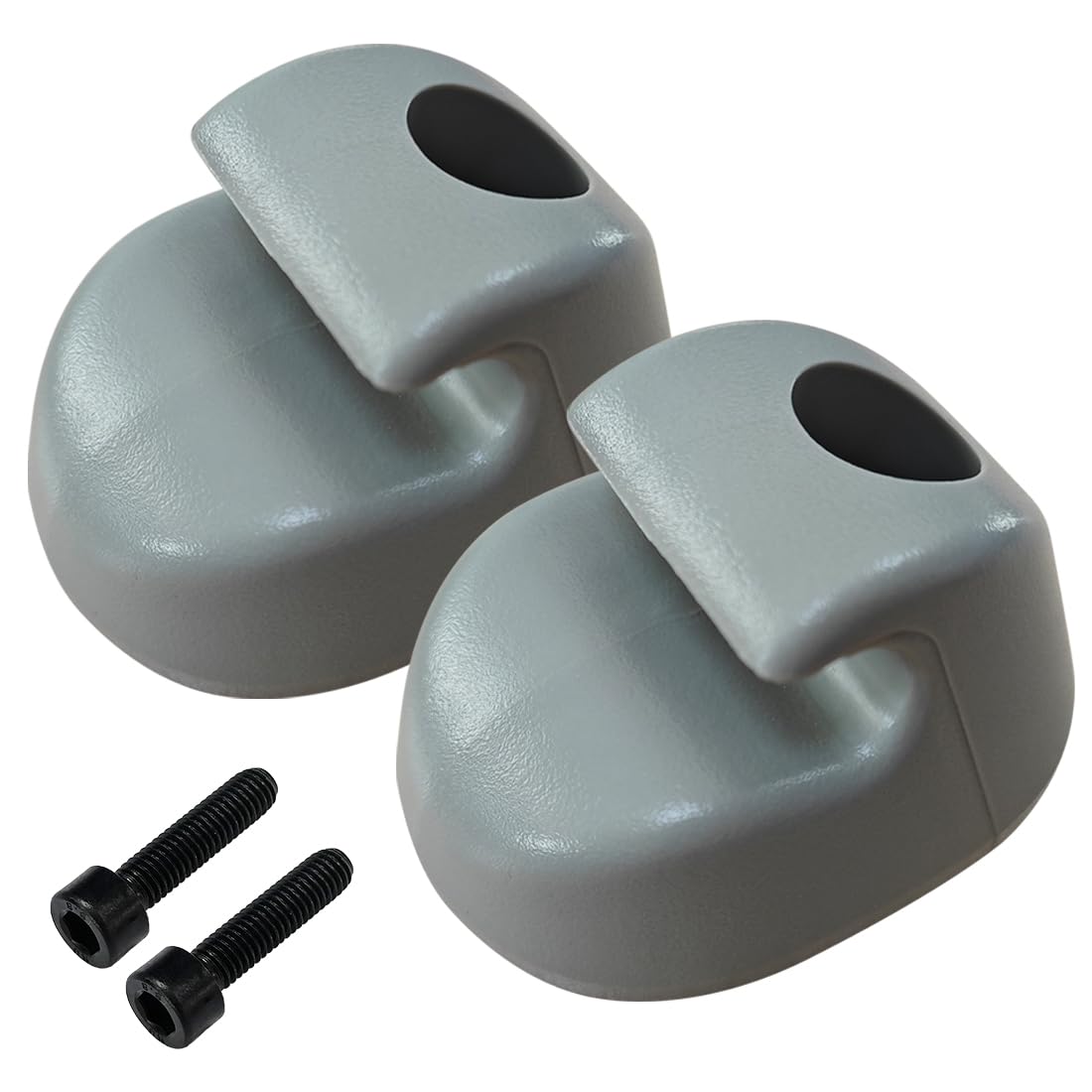 FV Fit Vehicle Parts sun visor clips in gray bone finish for Peterbilt and Kenworth interiors