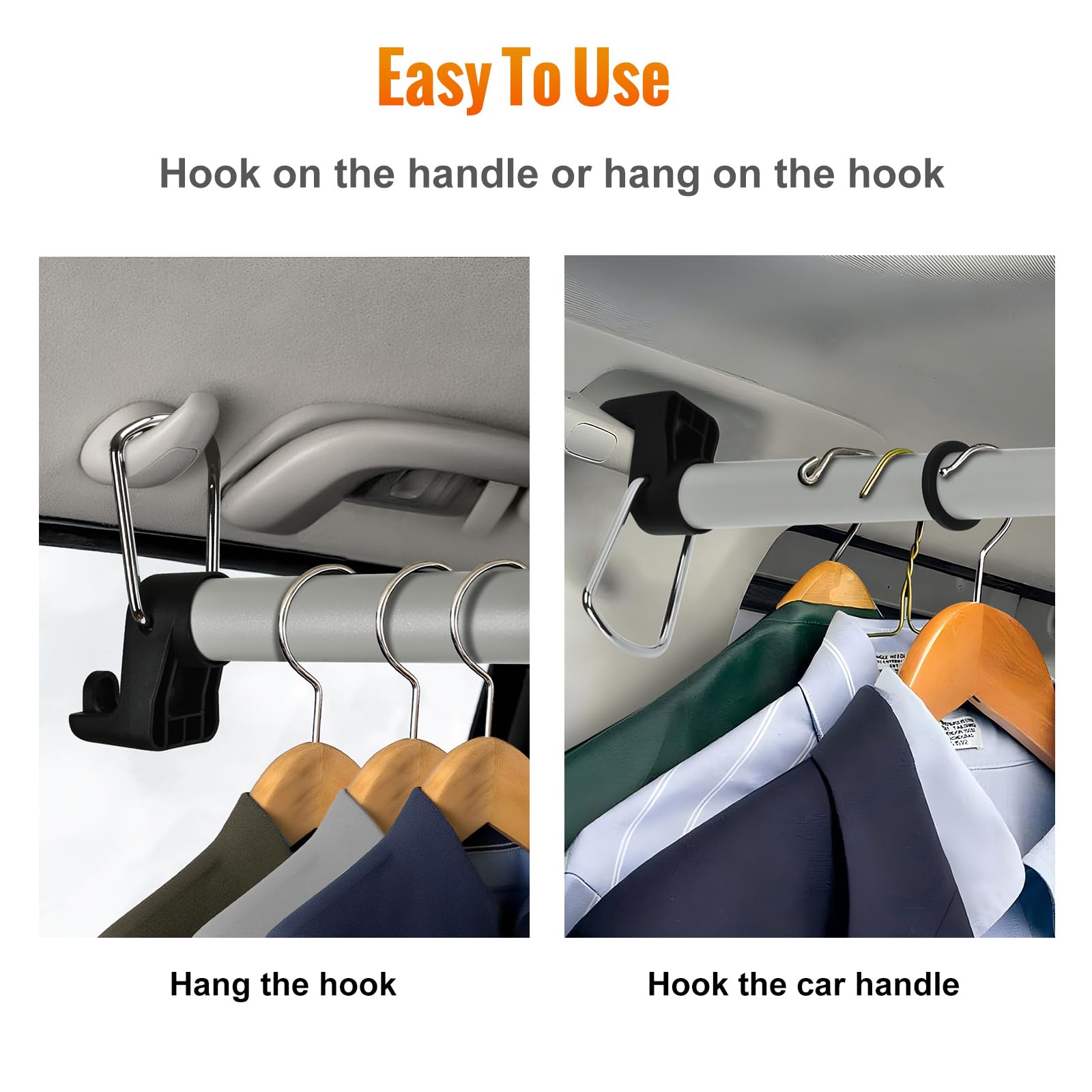 FVNANL adjustable car clothes rack extending from 30 to 64 inches for versatile fitting.