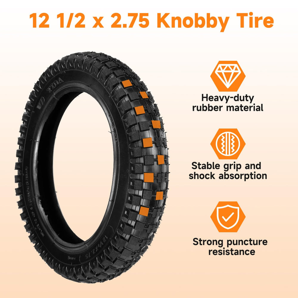 FVRITO knobby tire side view emphasizing sturdy construction for daily rides