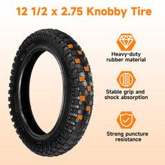 FVRITO knobby tire side view emphasizing sturdy construction for daily rides