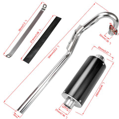 FVRITO 28mm muffler diameter highlights compact, compatible performance for 70cc–125cc bikes.