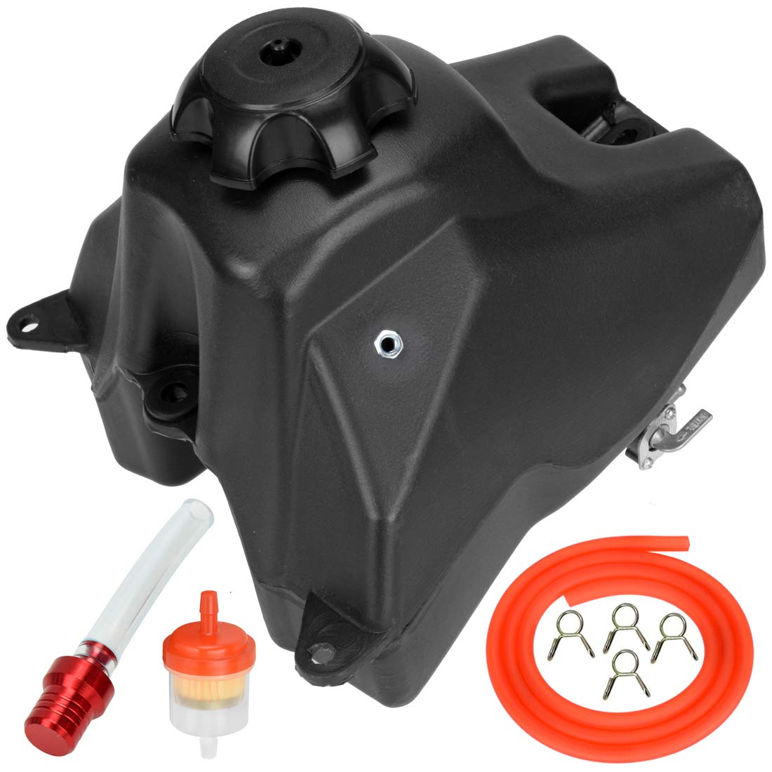 FVRITO dirt bike gas tank cap close-up shows secure sealing and ease of use
