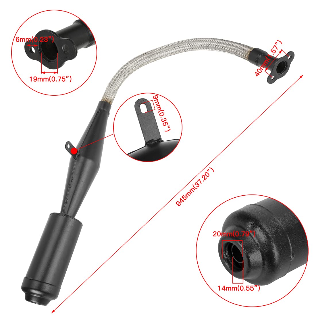 FVRITO durable-construction exhaust pipe designed for long service life
