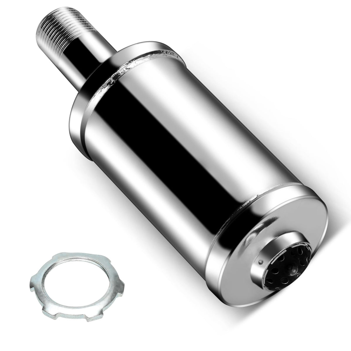FVRITO exhaust muffler for Predator 196cc chrome finish boosts low-end tone and durability.