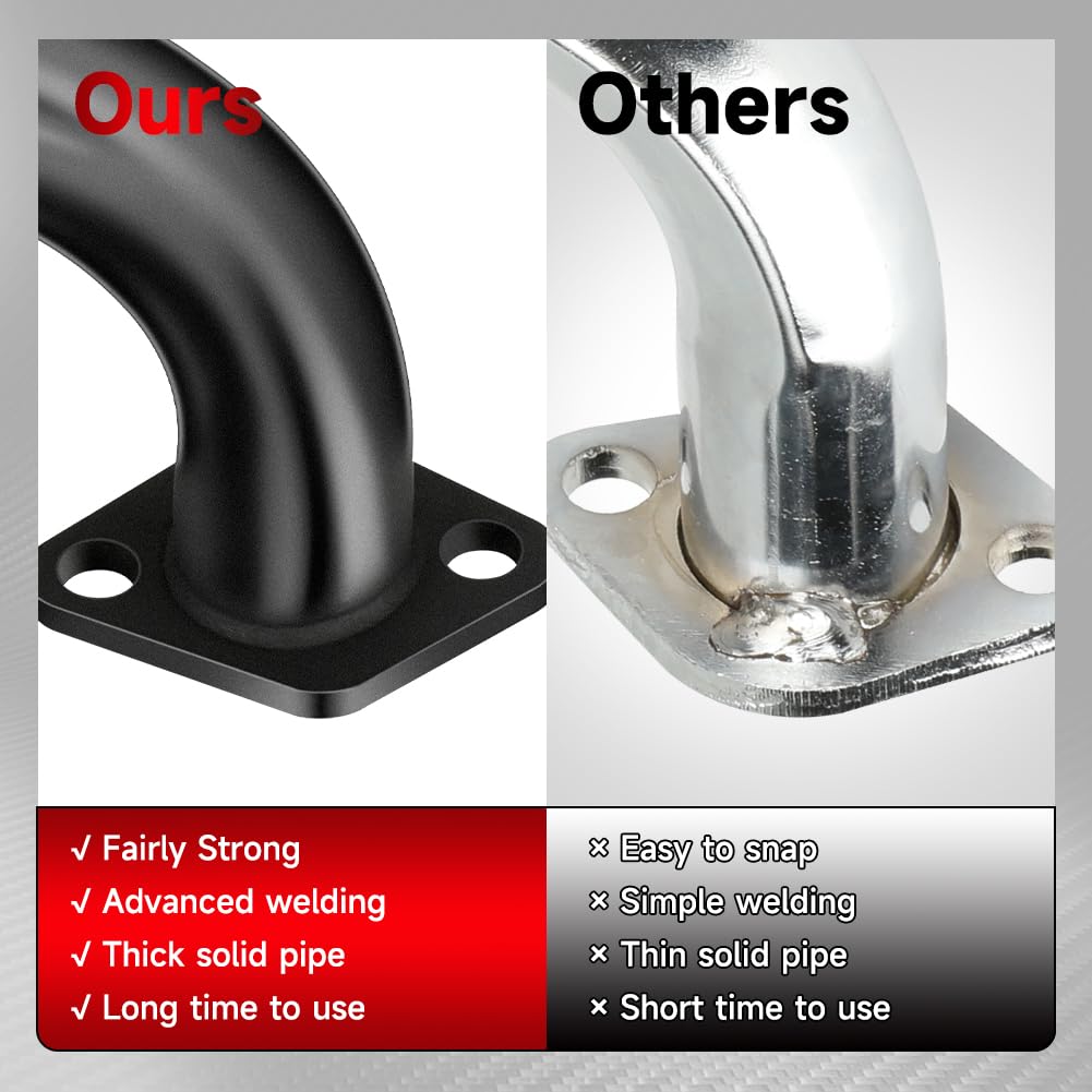 FVRITO exhaust pipe close-up shows weld quality and durability.