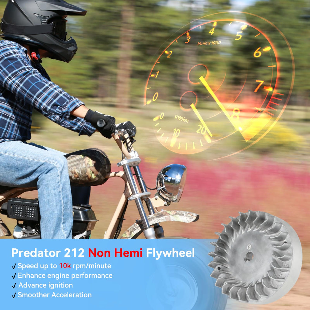 FVRITO flywheel center hub with threaded holes for secure mounting and durability.