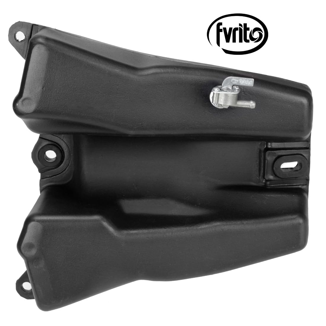 FVRITO gas tank with fuel filter illustrates included filtration for clean fueling