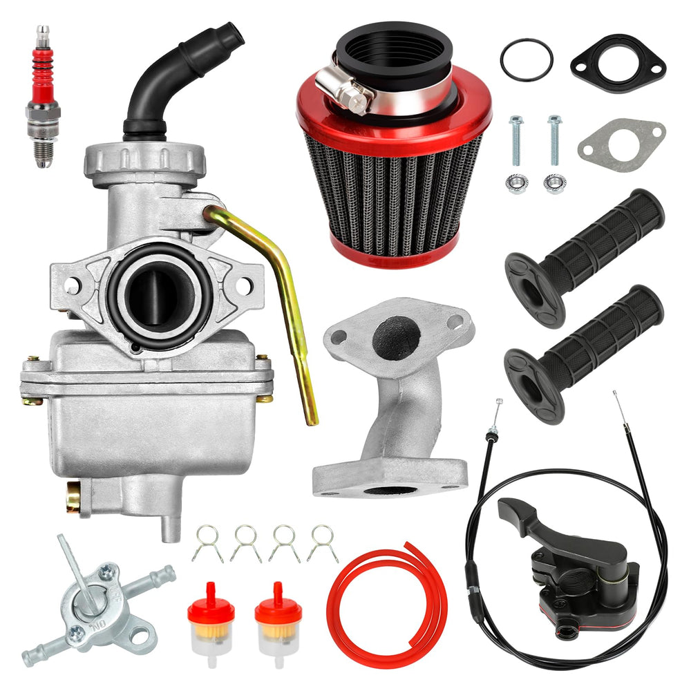 FVRITO PZ20 carburetor kit front view boosts quick install on compatible ATVs