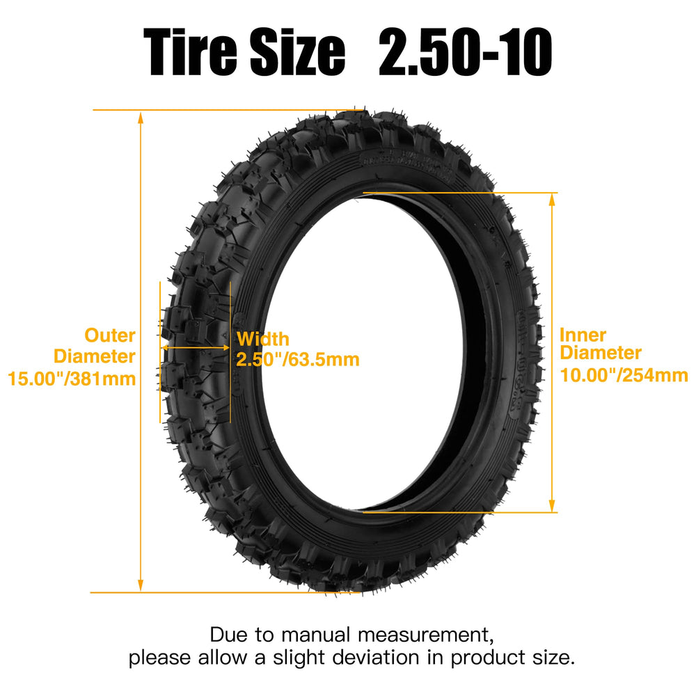 FVRITO tire sidewall detail showing rugged knobby pattern.
