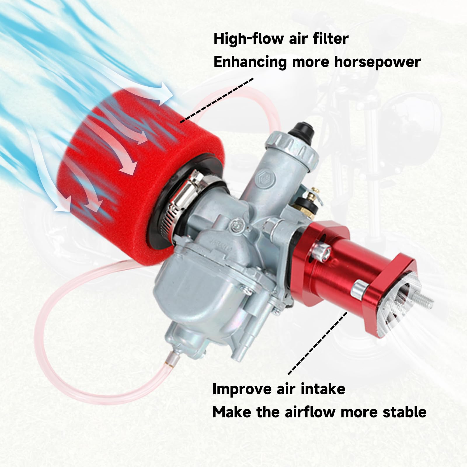 FVRITO VM22 air filter close-up demonstrates cleaner air flow potential