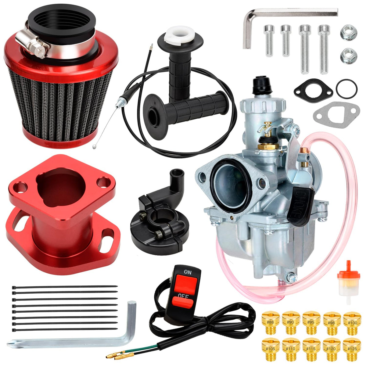 FVRITO VM22 carburetor main jets kit for Predator engine enhances fuel atomization and performance