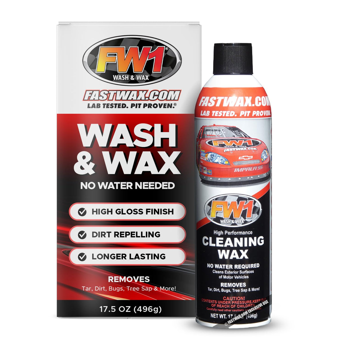 FW1 wash and wax spray bottle for quick, scratch-free detailing.
