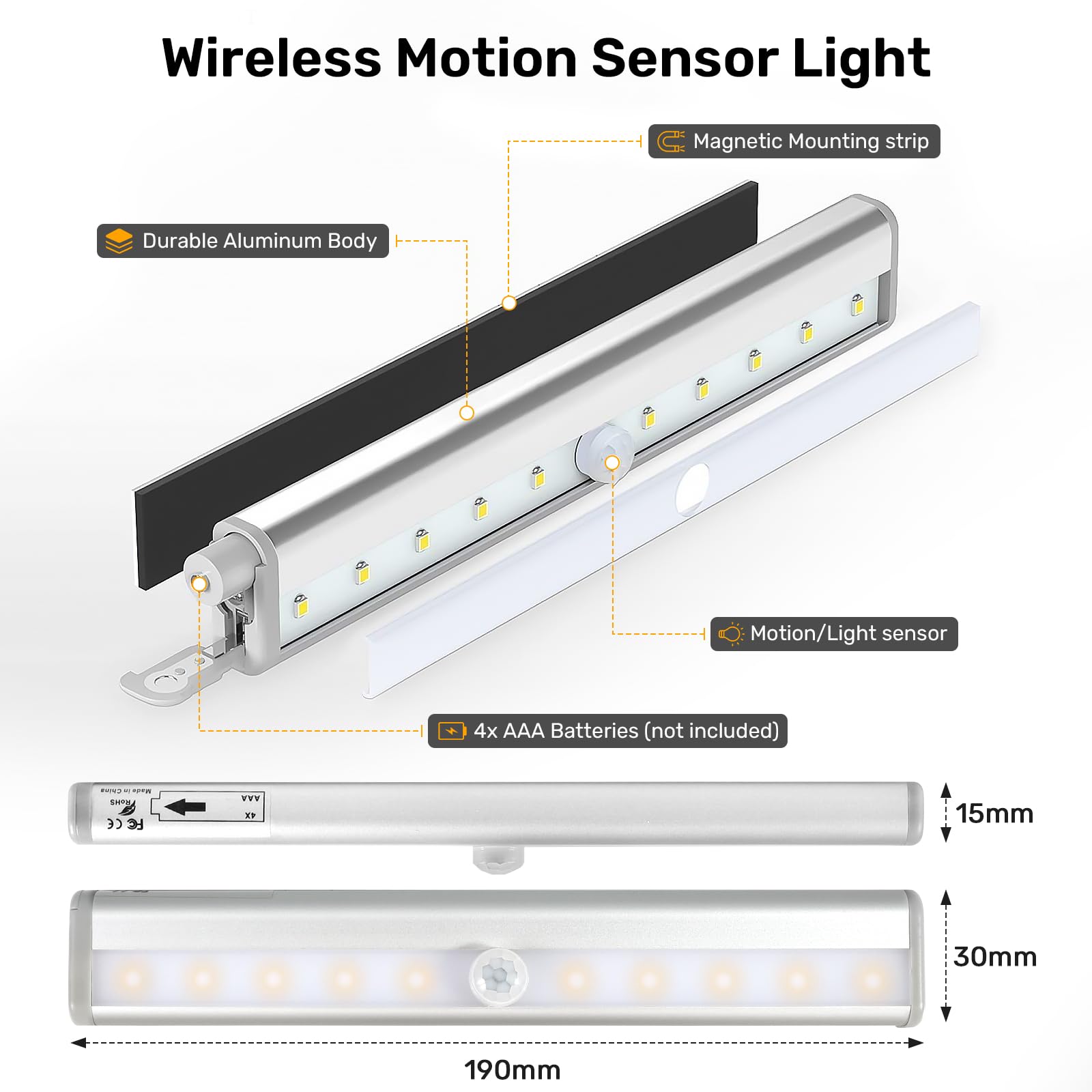 Fymblin warm-glow LEDs provide comfortable night lighting for RV steps